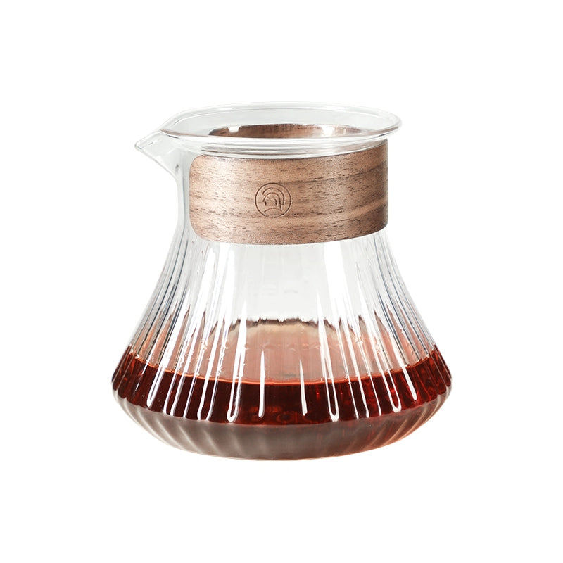 zeroHero Melody Glass Coffee Server - 450ml Fluted Carafe with