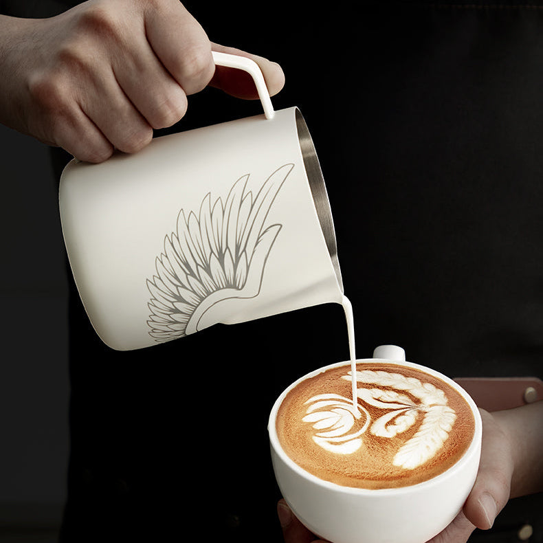 zeroHero Angel Milk Frothing Pitcher - Stainless Steel Jug for