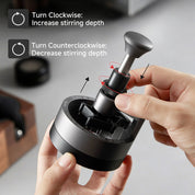 zeroHero Sword WDT Tool - Espresso Needle Distributor with Magnetic Base