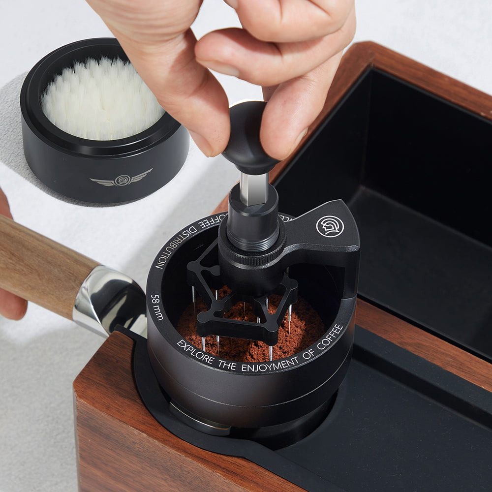 zeroHero Sword WDT Tool - Espresso Needle Distributor with Magnetic Base