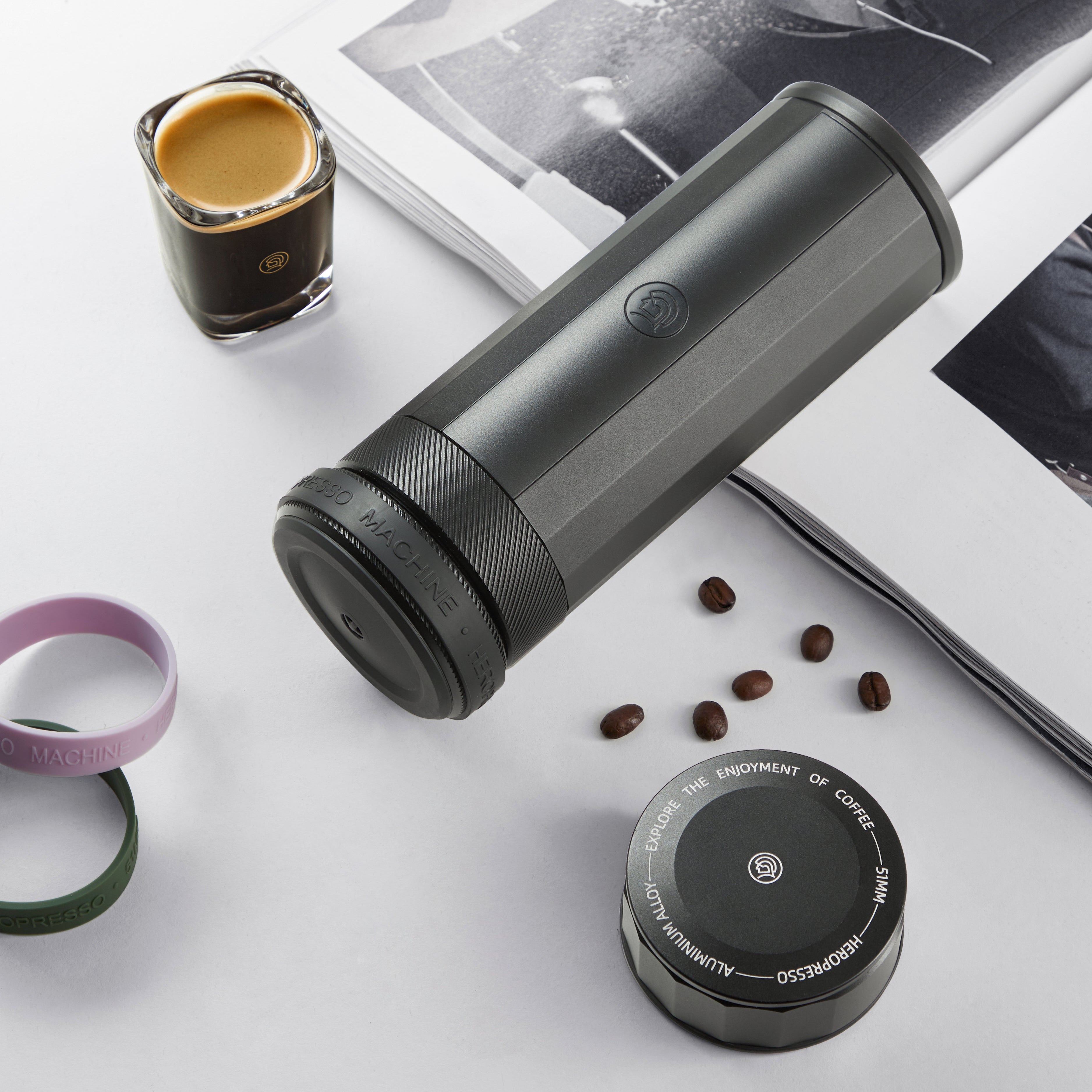 zeroHero Heropresso Pro Portable Espresso Maker - Electric Heating for Camping & Travel