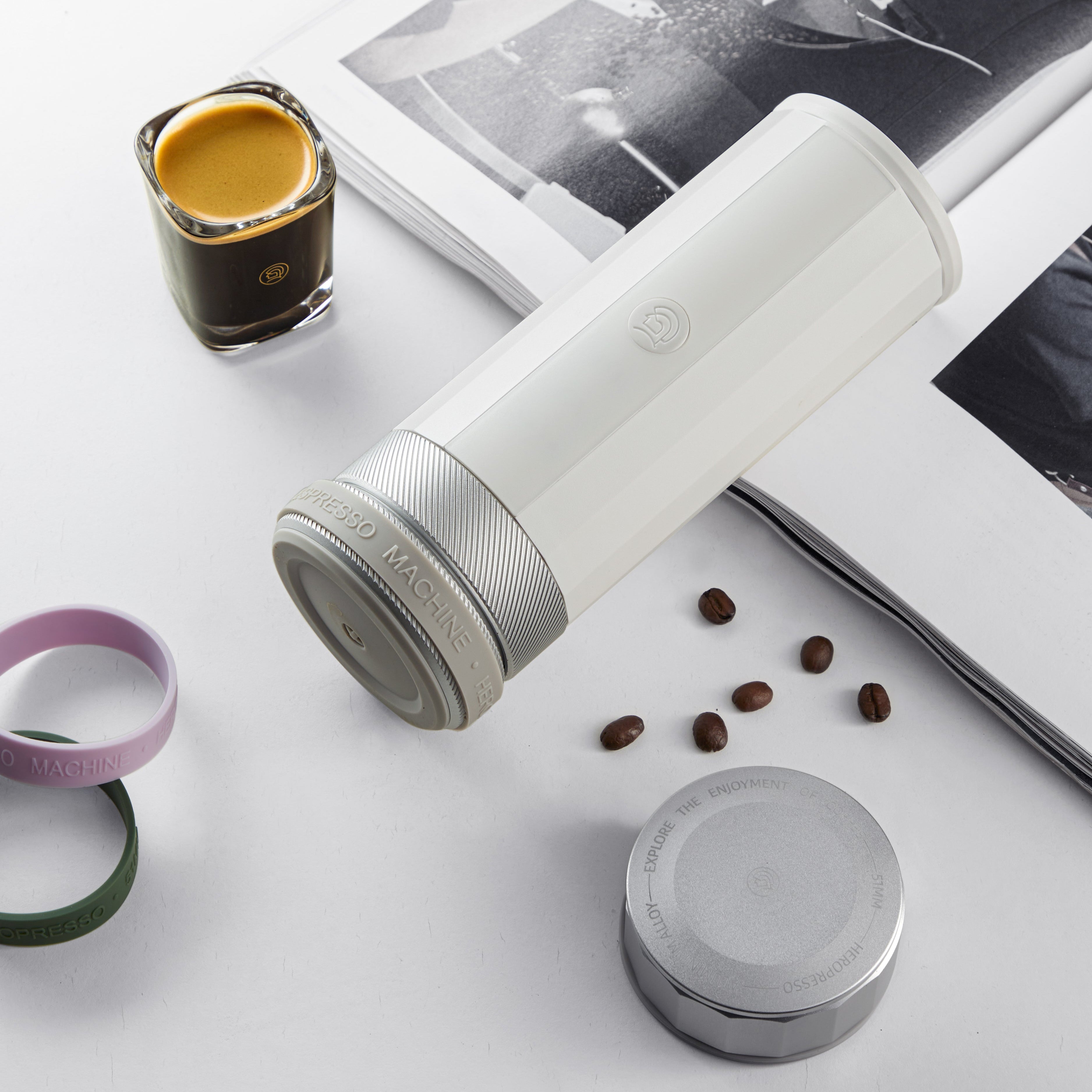 zeroHero Heropresso Pro Portable Espresso Maker - Electric Heating for Camping & Travel