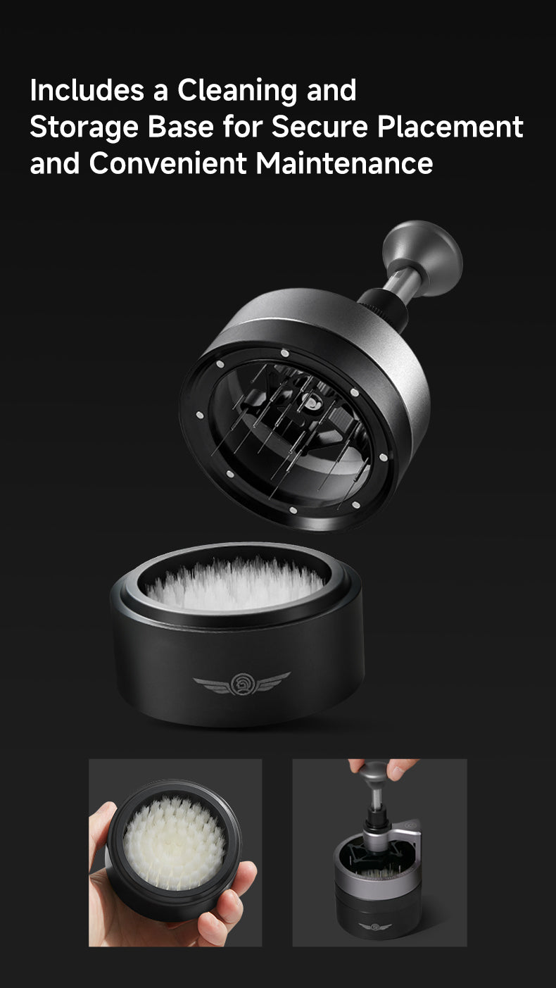 Includes a Cleaning and Storage Base for Secure Placement and Convenient Maintenance
Durable Aluminum Alloy Body with Storage Base – Keeps Needles Off the Table, Preventing Damage
Fine bristle brush — press to clean effortlessly and efficiently.