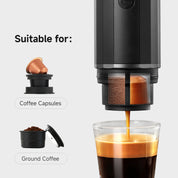 zeroHero Heropresso Portable Espresso Maker-Heated Edition - Handheld Pod Coffee Machine