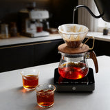 zeroHero Hammered Pour-over Coffee Set - Walnut Handle Kettle & Wood Dripper