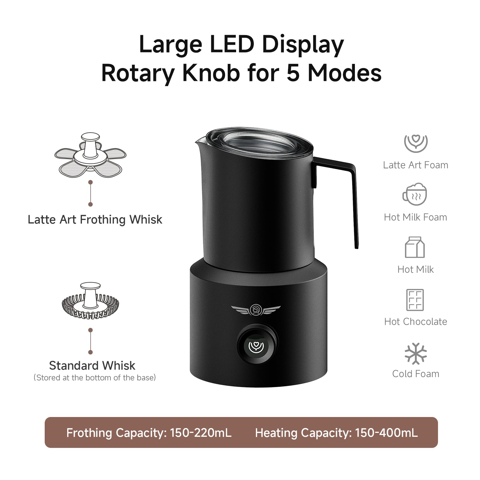 zeroHero Lark Milk Frother