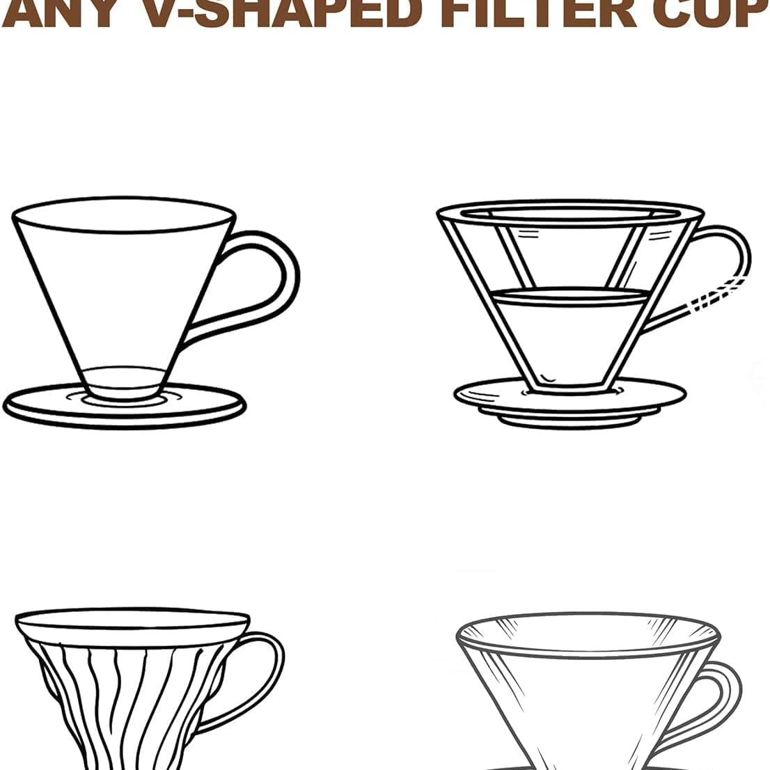 Coffee Filters, Size 01 Cone Filters, Disposable Natural Paper Filters 1-2 Cup For Pour Over and Drip Coffee Maker (White, 100) - zerohero