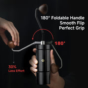 zeroHero Z4 Manual Coffee Grinder - High-Precision 48mm Seven-Core Burr Grinder for Espresso & Pour-Over