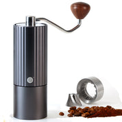 Manual Coffee Bean Grinder,zeroHero Hand Grinder with 6-Core CNC Stainless Steel Conical Burr,Double Bearing Positioning for Espresso,Pour Over,FrenchPress,Moka,Americano for Office Home Traveling - zerohero