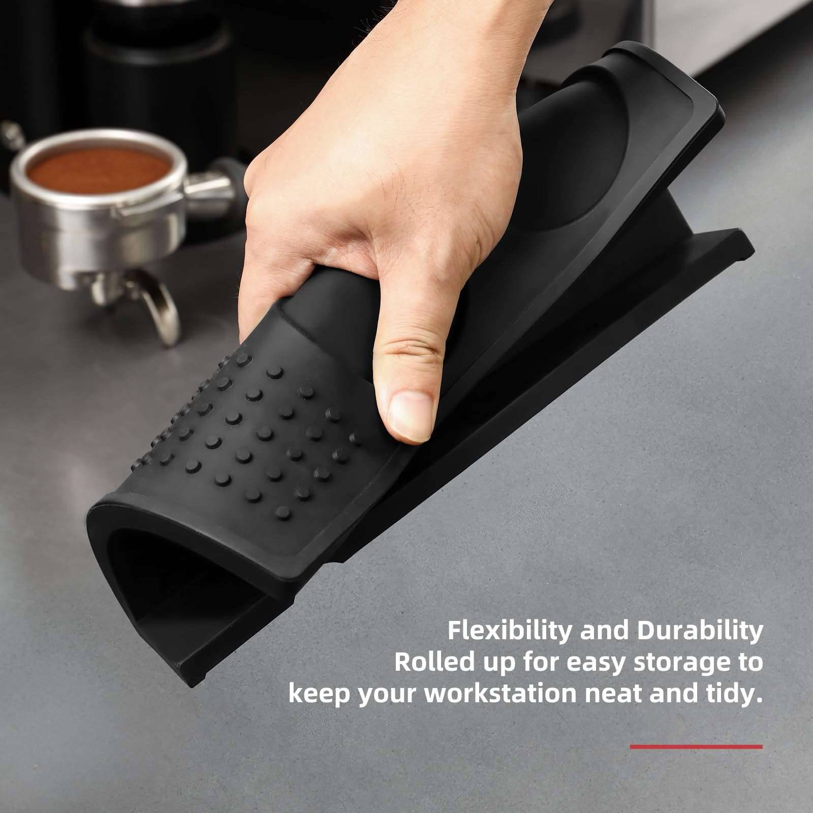 Temping Mat zeroHero Silicone Espresso Tamping Mat - Non-Slip Protective Barista P ...