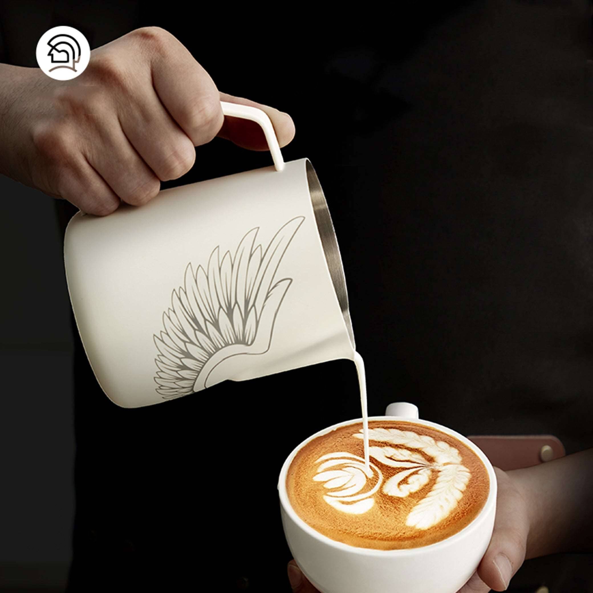 zeroHero Angel Milk Frothing Pitcher - Stainless Steel Jug for